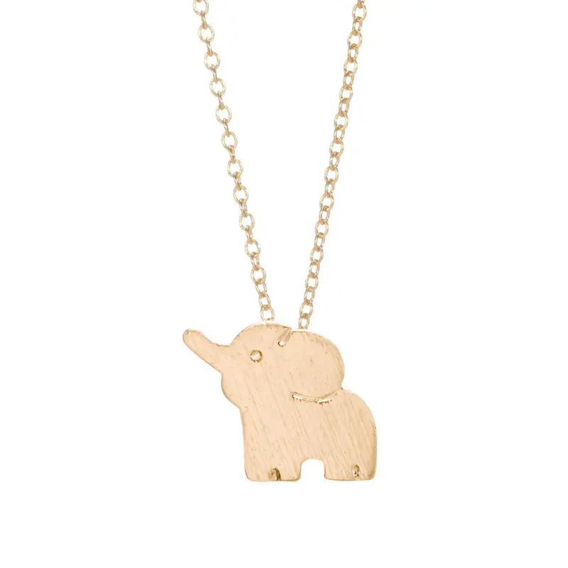 Tiny Lucky Elephant Necklaces Jewelry In Silver Cute Animal Necklace 30Pcs-N042 1