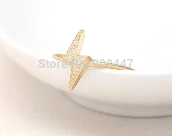 Tiny Thunder Ring - Cute Rings,Unique Lightning Rings,Stretch Rings R231 2
