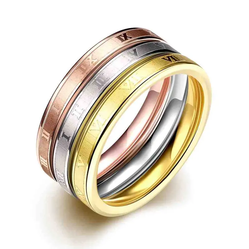 Titanium Steel Rings For Men Color Time Aliancas Jewerly Accessories118 1