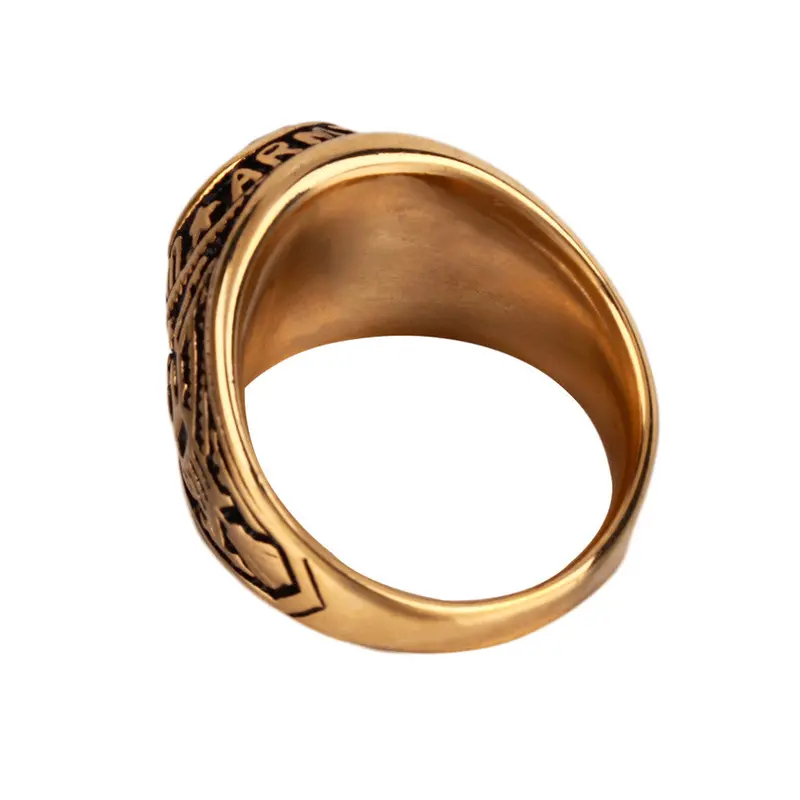 Titanium Steel 'S Ring United States Navy Ringseagle Carved Memorial Airforce Marine Usn Seal Military Ring 3