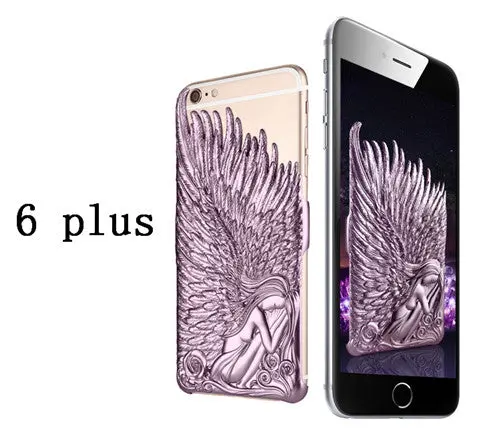 Tmalltide Cover Case For Iphone 6 6S Plus Case Angel Wing Hard Thin Pc Case Cover For Iphone 6 6S 4.7" Plus 5.5" 8