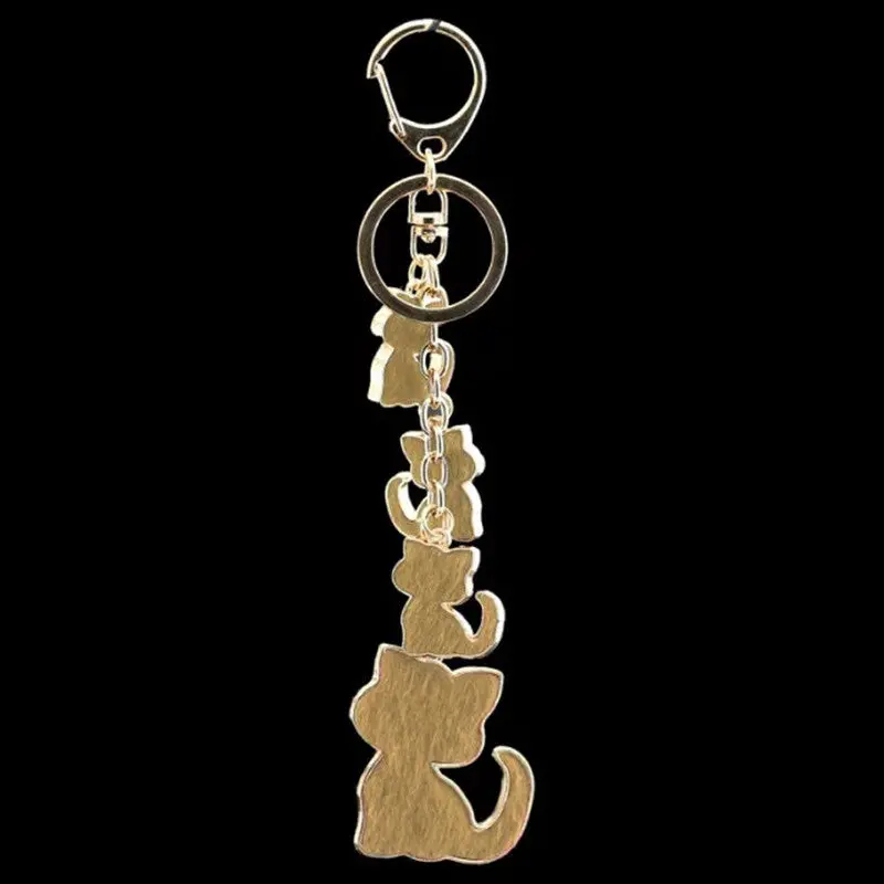 Tmalltide Cute Kitty Metal Stainless Steel Mobile Phone Key Strap Pendant Cellphone Lanyard Accessories 1