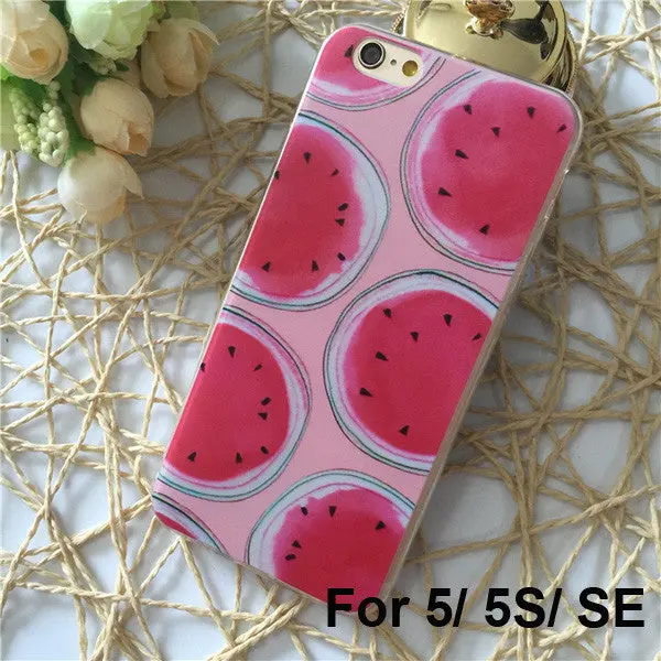 Tmalltide Fruit Tpu Soft Silicon Transparent Thin Case Cover For Iphone 5S 5 Se 6 6S 6Plus 6S Plus Cases 1
