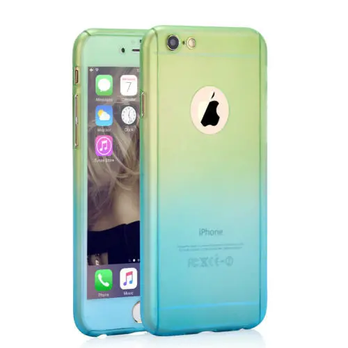 Tmalltide Hard Cover Case And Tempered Glass For Iphone 6 6S Plus 5 5S Se Colour Gradient Phone Cases 1