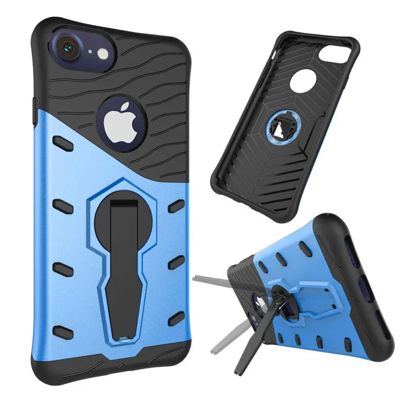 Tmalltide Shockproof Cover Case For Iphone 7 4.7" Plus 5.5" Cases With Kickstand Luxury Pc + Tpu Hard Protective Back Covers 1