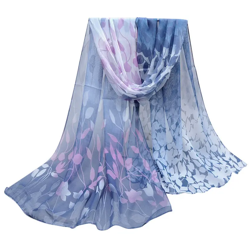 Today Deal Scarf Flower Shape Chiffon Scarves&Wraps Trendy Bohemian Print Scarf Wrap Ladies Shawl Girl Large Pretty Scarf 1