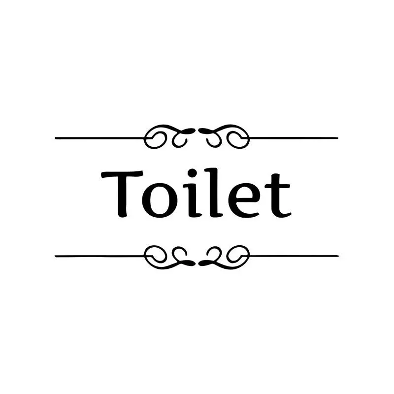 Toilet Door Entrance Sign Stickers Diy Personalized Bathroom Decoration Wall Decals For Shop Office Home Cafe El 87227 1