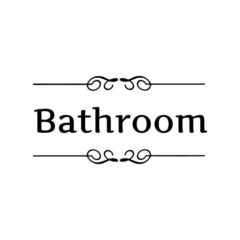 Toilet Door Entrance Sign Stickers Diy Personalized Bathroom Decoration Wall Decals For Shop Office Home Cafe El 87227 2