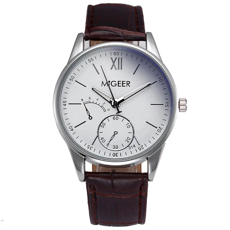 Top Casual Watches Men Luxury Analog Quartz Watch Pu Leather Business Wristwatch Relojes Hombres Feida 2