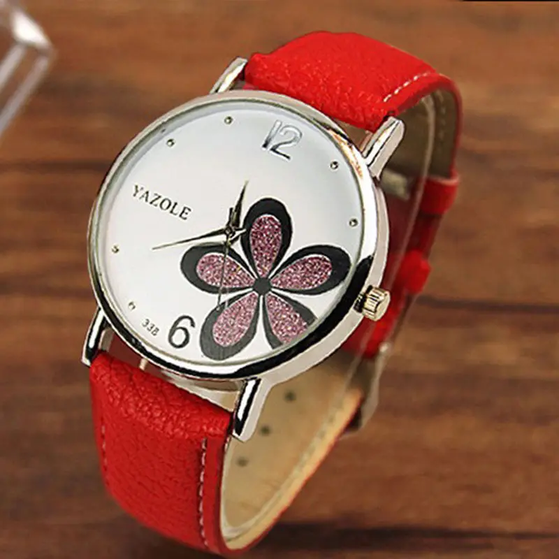 Top Flower Quartz Watch Women Wrist Watches Clock Quartzwatch Relogio Montre Dress Hour 10