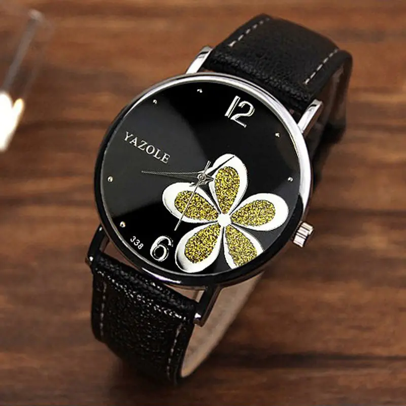 Top Flower Quartz Watch Women Wrist Watches Clock Quartzwatch Relogio Montre Dress Hour 2