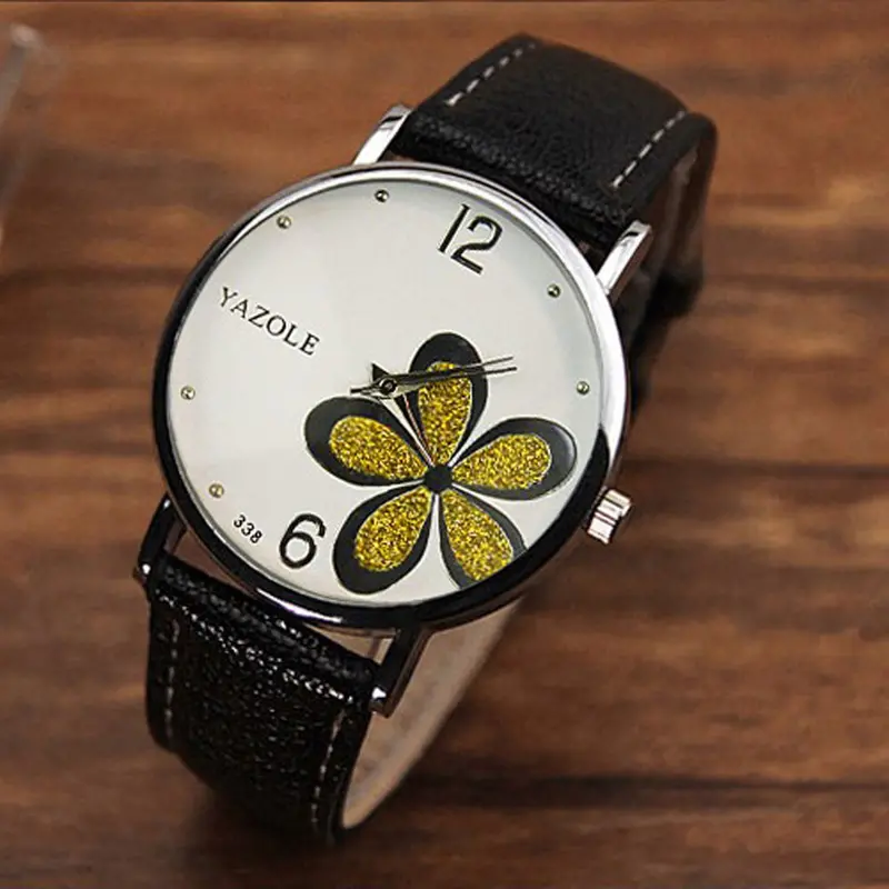 Top Flower Quartz Watch Women Wrist Watches Clock Quartzwatch Relogio Montre Dress Hour 3