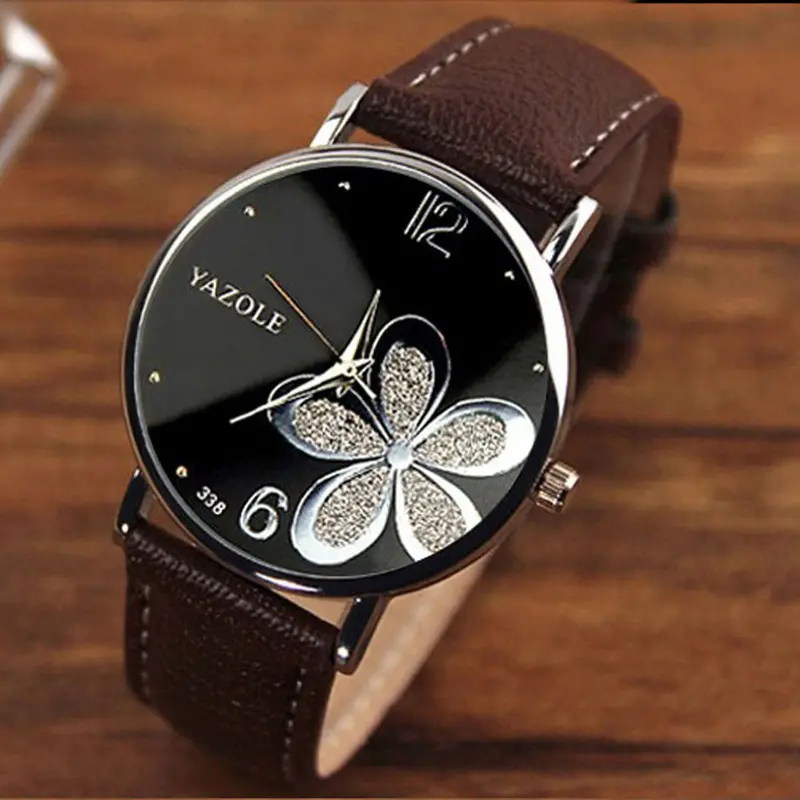 Top Flower Quartz Watch Women Wrist Watches Clock Quartzwatch Relogio Montre Dress Hour 6