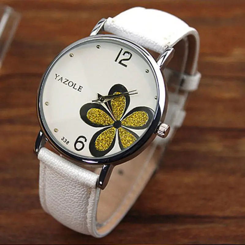 Top Flower Quartz Watch Women Wrist Watches Clock Quartzwatch Relogio Montre Dress Hour 7