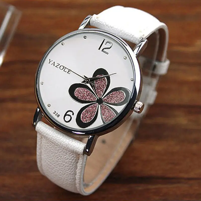 Top Flower Quartz Watch Women Wrist Watches Clock Quartzwatch Relogio Montre Dress Hour 8