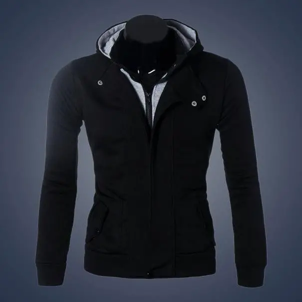 Top Men's Warm Hoodie Hooded Sweatshirt Long Sleeve Jacket Men With Pocket Coat Outwear Casual Plus Size Clothing 5
