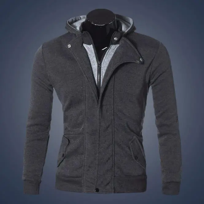 Top Men's Warm Hoodie Hooded Sweatshirt Long Sleeve Jacket Men With Pocket Coat Outwear Casual Plus Size Clothing 7