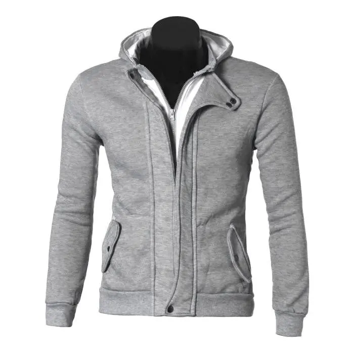 Top Men's Warm Hoodie Hooded Sweatshirt Long Sleeve Jacket Men With Pocket Coat Outwear Casual Plus Size Clothing 9