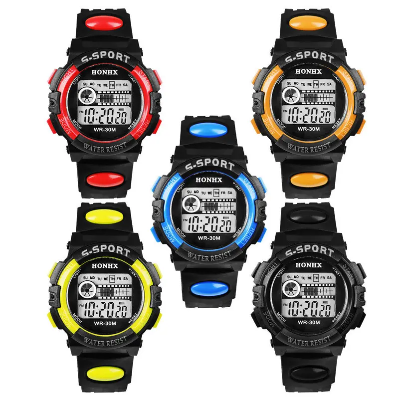 Top Men's Watch Cool Boy's Digital Led Quartz Alarm Date Clock Students Sport Wrist Watch Relogio Reloj 1