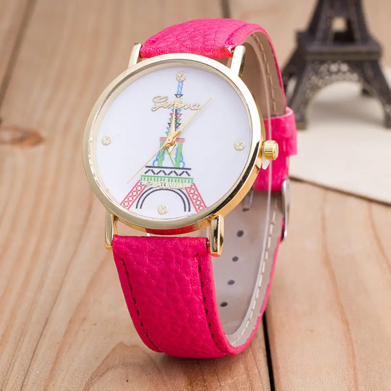 Top Montre Women's Watches Tower Design Leather Analog Quartz Wrist Watch Casual Lady Dress Hour Mujer Reloj 5
