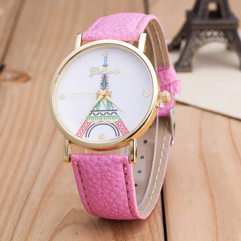 Top Montre Women's Watches Tower Design Leather Analog Quartz Wrist Watch Casual Lady Dress Hour Mujer Reloj 6