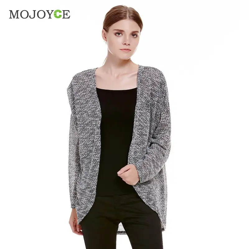 Top New Women Long Sleeve Stitch Coats Knit Sweater Cardigans Women Basic Coat 1