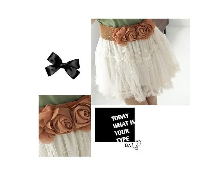 Top Sale Women Girl Flower Wide Elastic Stretch Straps Thin Skinny Waist Belt Alloy Buckle Waistband 1