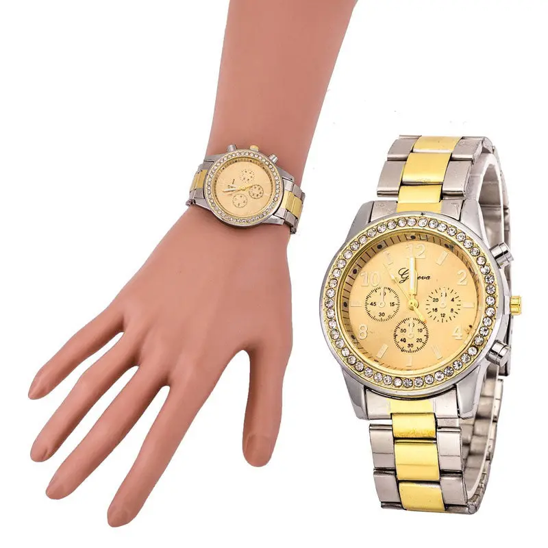 Top Selling Women Rhinestone Watches Luxury Crystal Printed Watch Women Ladies Dress Quartz Wristwatches Mujer Reloj Relogio 2