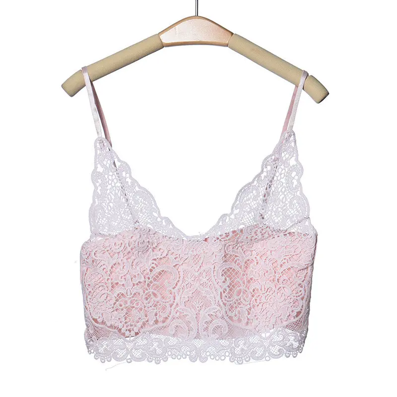 Top Spaghetti Strap Lace Crochet Tank Top Camisole Sexy Women Crop Top Beachwear Beach Bikini Bralette Top Halter Cami 5