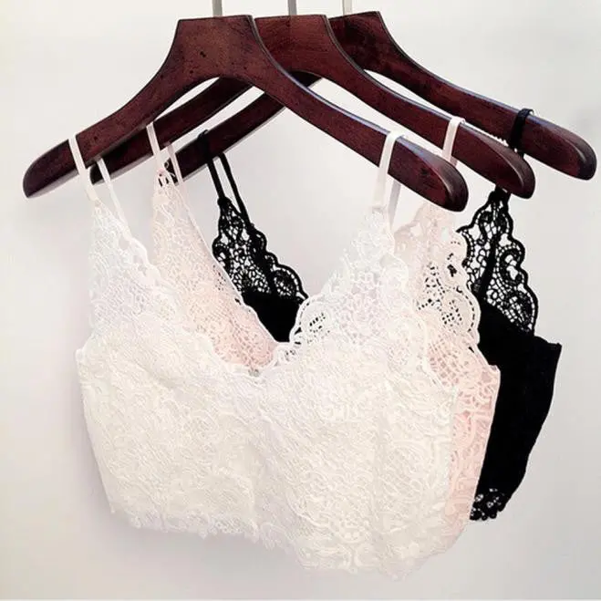 Top Spaghetti Strap Lace Crochet Tank Top Camisole Sexy Women Crop Top Beachwear Beach Bikini Bralette Top Halter Cami 7