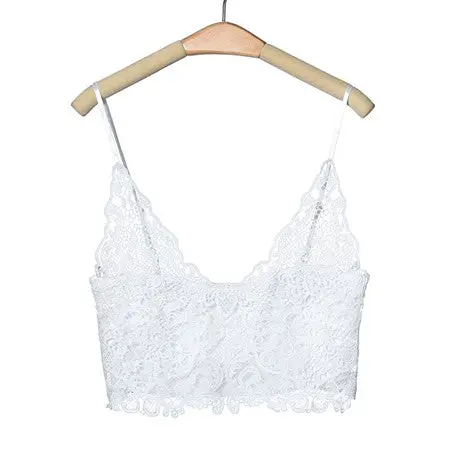 Top Spaghetti Strap Lace Crochet Tank Top Camisole Sexy Women Crop Top Beachwear Beach Bikini Bralette Top Halter Cami 9
