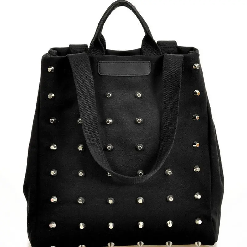 Tote Bags Handbags Women Famous S Designer Rivet Bag Retro Portable Shoulder Bag Canvas Bag 1