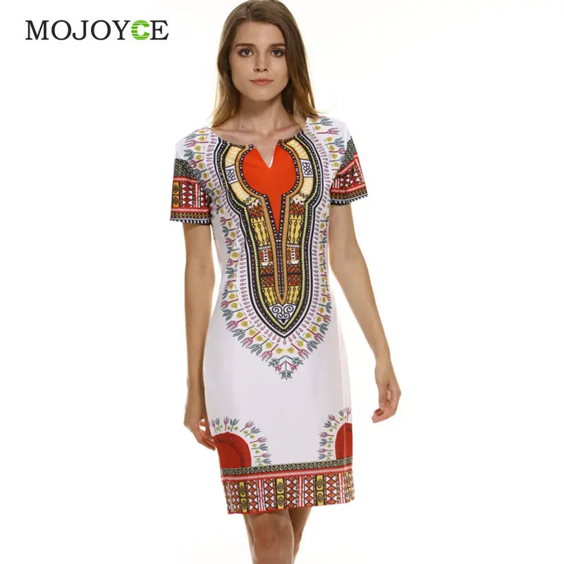 Traditional African Print Dresses Dashiki Dress Short Sleeve Slim Bodycon Women Dress Vintage Vestido De Festa Dashiki For Women 1