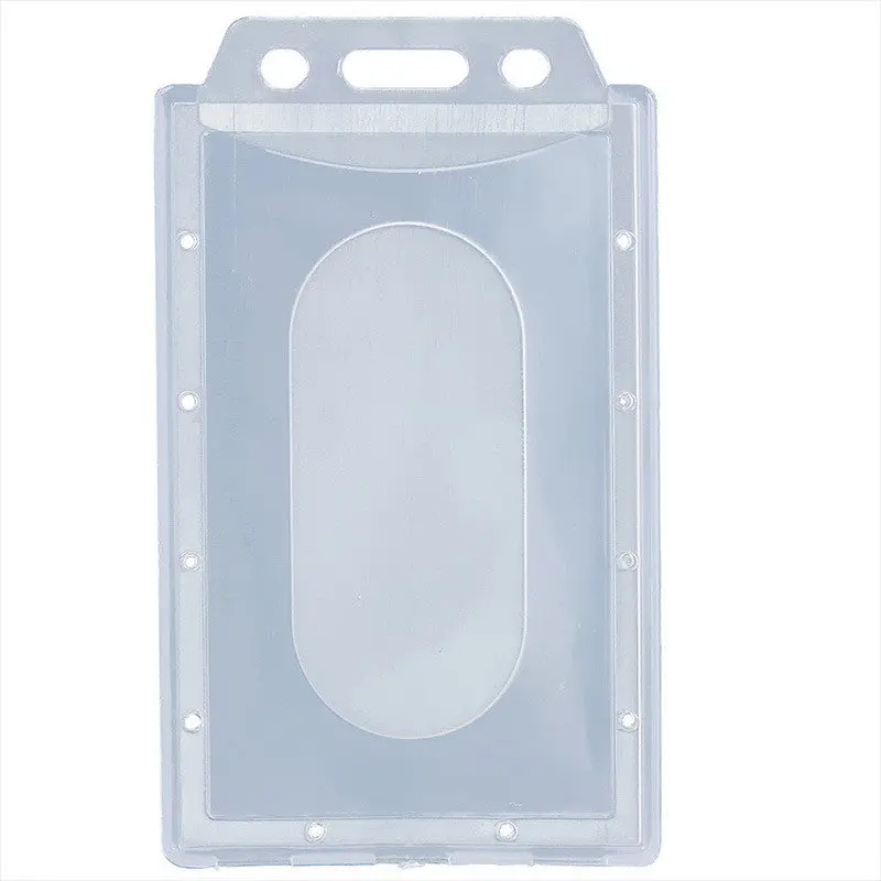 Transparent 10 Pcs Clear Vertical Hard Plastic Badge Card Id 68635 1
