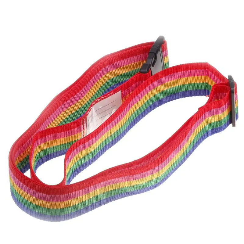 Travel Luggage Suitcase Backpack Belt Clasp Sturdy Rainbow Color Cross Strap 72361 1
