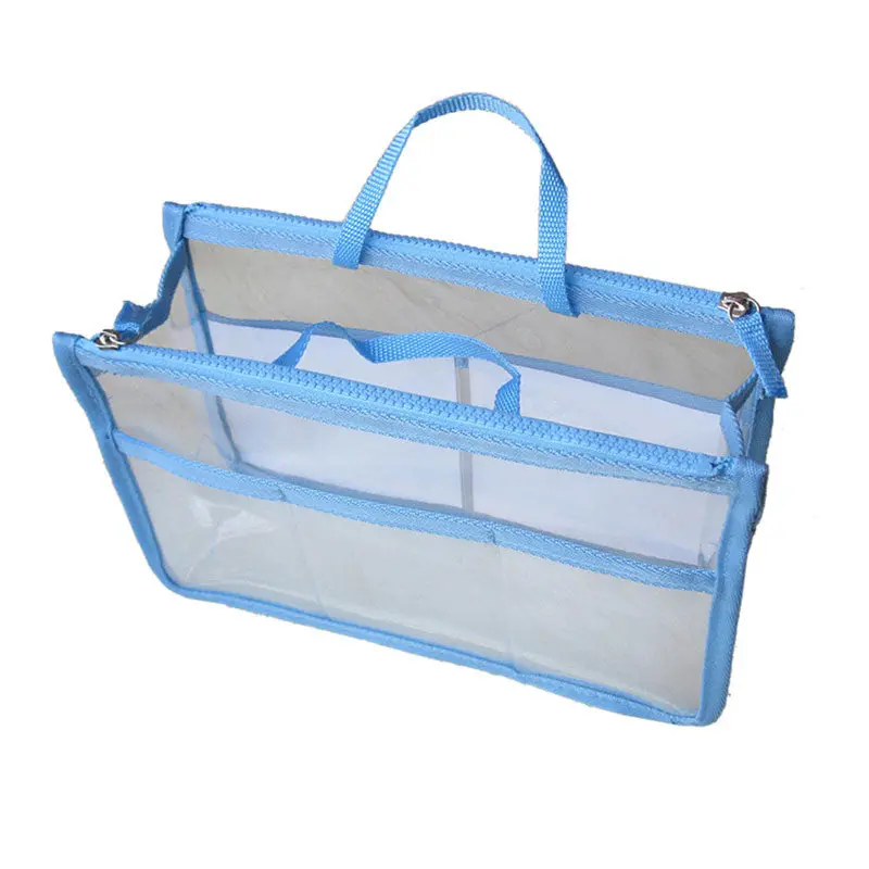 Travel Organizer Toiletry Cosmetics Makeup Bag Eva Environmental Blue Color Compact Stylish 1