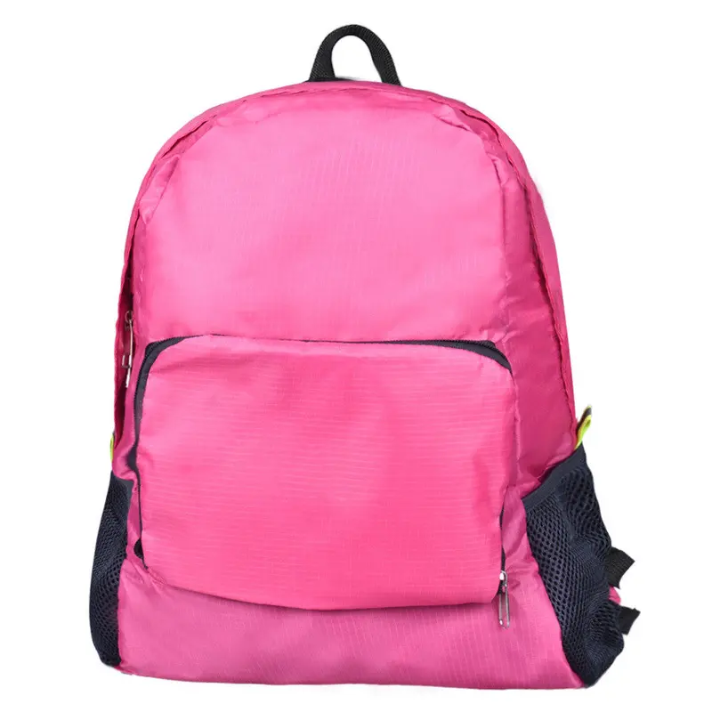 Travel Portable Folding Shoulder Bag Rucksack Women Men's Backpack Women's Solid Schoolbag For Teenagers 4