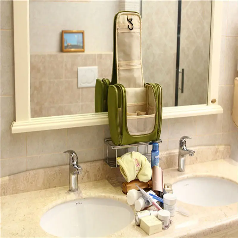 Travel Toiletry Wash Cosmetic Bag Makeup Storage Case Hanging Grooming 2