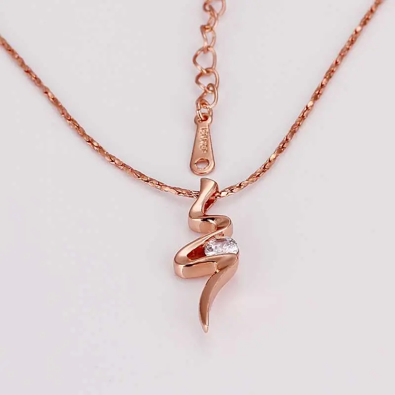 Trendy 18K Gold Plating Choker Necklace Spiral Pendant Vintage Necklace Bone 1