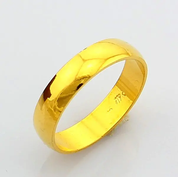 Trendy 18K Gold Plating Engagement Ring Circle Smooth Anel Feminino Bijoux Femme Yhdr 18 2
