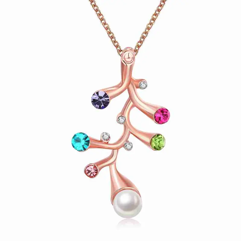 Trendy 18K Gold Plating Necklaces &Amp; Pendants Color Silver Colar Feminino Wedding Decoration 1