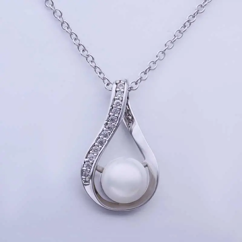Trendy 18K Gold Plating Pendant Round Pear Maxi Necklace 2