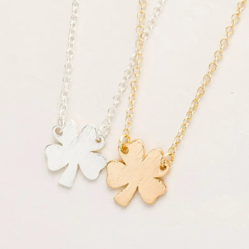 Trendy 18K Gold Romantic Four-Leaf Clove Necklace Girlfriend Hopeful Necklace 30Pcs-N088 1