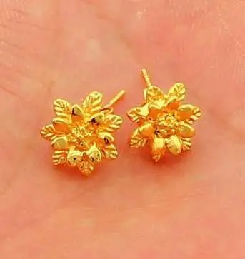 Trendy 24K Gold Plated Earing Lilac Stud Brincos De Festa Yhde  6 1