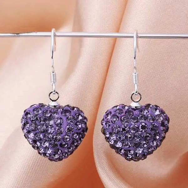 Trendy African Beads Earrings Blue Heart Drop Cufflinks Wedding Jewelry Sbe 92 1