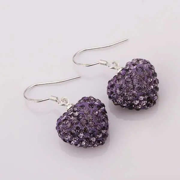 Trendy African Beads Earrings Blue Heart Drop Cufflinks Wedding Jewelry Sbe 92 2