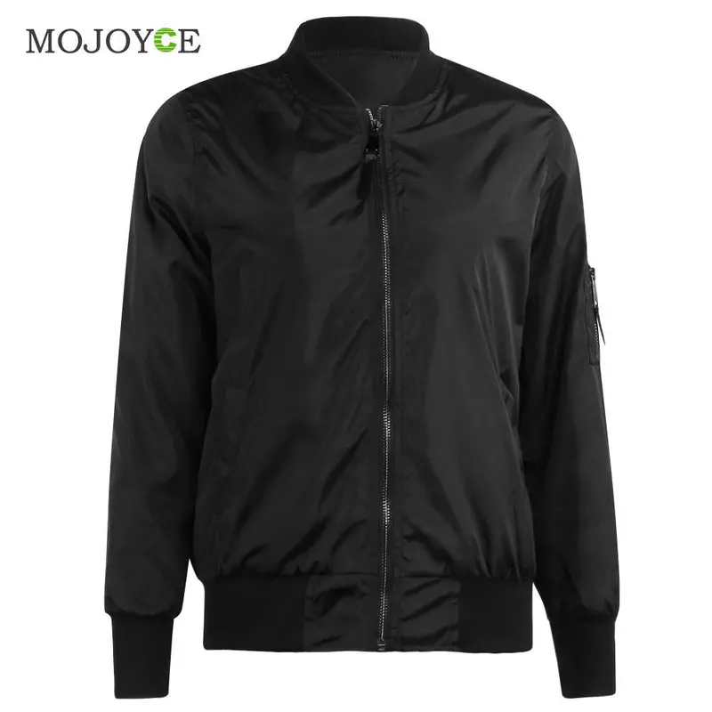 Trendy Bomber Jacket Classic Zip Up Biker Stylish Vintage Jacket Crop Coats Women Jacket Black Army Green Women Basic Coats 1