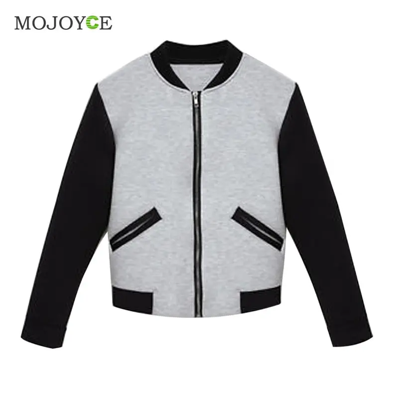 Trendy Bomber Jacket Womenl Coats Baseball Jacket College Casual Jacket Women Outwear Women Basic Coats 1