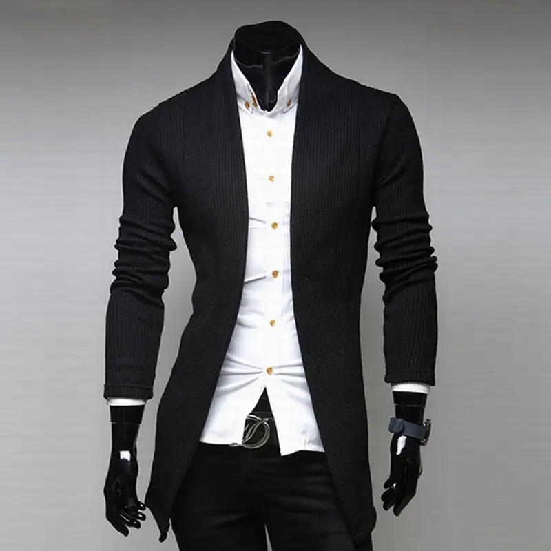 Trendy Deisgn Cardigan Sweaters Casual Cotton Blended Solid V Neck Warm Clothing Jackets 1