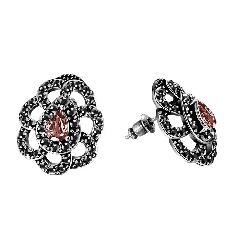 Trendy Earings Jewelry Not Standard Linear Crystal Stud Pendientes Bear Love 1
